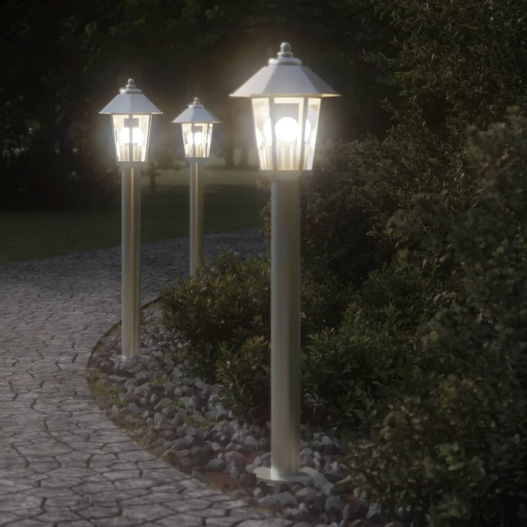 Vidaxx lampadaire d'extérieur 80 cm acier inoxydable argenté