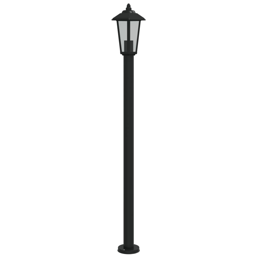 Vidaxl vloerlamp voor buiten 120 cm roestvrijstaal zwart