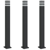 Vidaxx lampadaires d'extérieur 3 pcs 110 cm aluminium noir