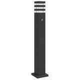 VidaXL lampadaire d'extérieur avec capteur 80 cm aluminium noir