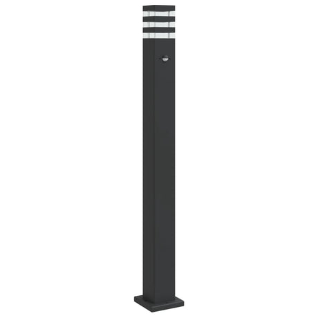 VidaXL lampadaire d'extérieur avec capteur 110 cm aluminium noir