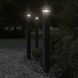 VidaXL lampadaire d'extérieur avec capteur 110 cm aluminium noir