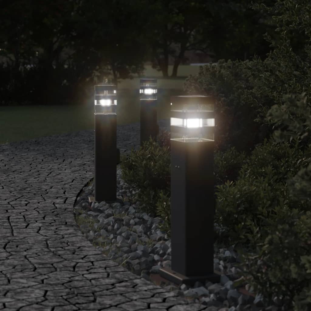 VidaXL lampadaire d'extérieur avec douille 50 cm aluminium noir