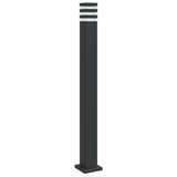 VidaXL lampadaire d'extérieur avec douille 110 cm aluminium noir