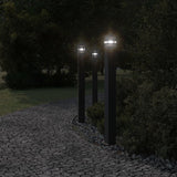 Vidaxx lampadaires d'extérieur 3 pcs avec douille 110 cm aluminium noir