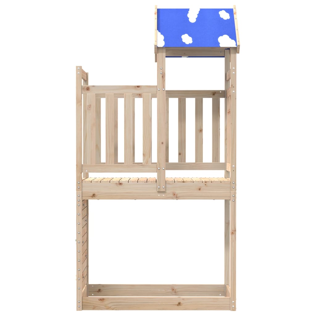 Vidaxl Play tower with climbing wall 110.5x52.5x215 cm solid pine