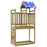 Vidaxl Play Tower med Rock Wall 110.5x52.5x215 cm Impregnerat trä