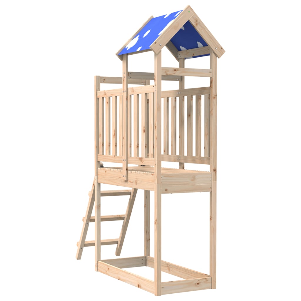 Vidaxl Play Tower with Ladder 110.5x52.5x215 cm Solid pine