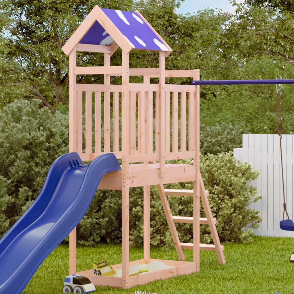 Vidaxl Play Tower med stege 110.5x52.5x215 cm Solid Douglashout