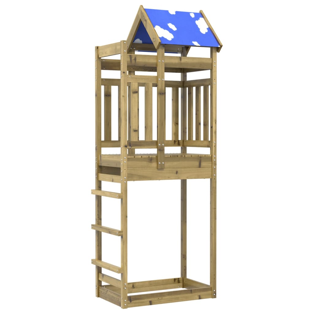 Vidaxl Play Tower 85x52.5x239 cm Pine impregnato