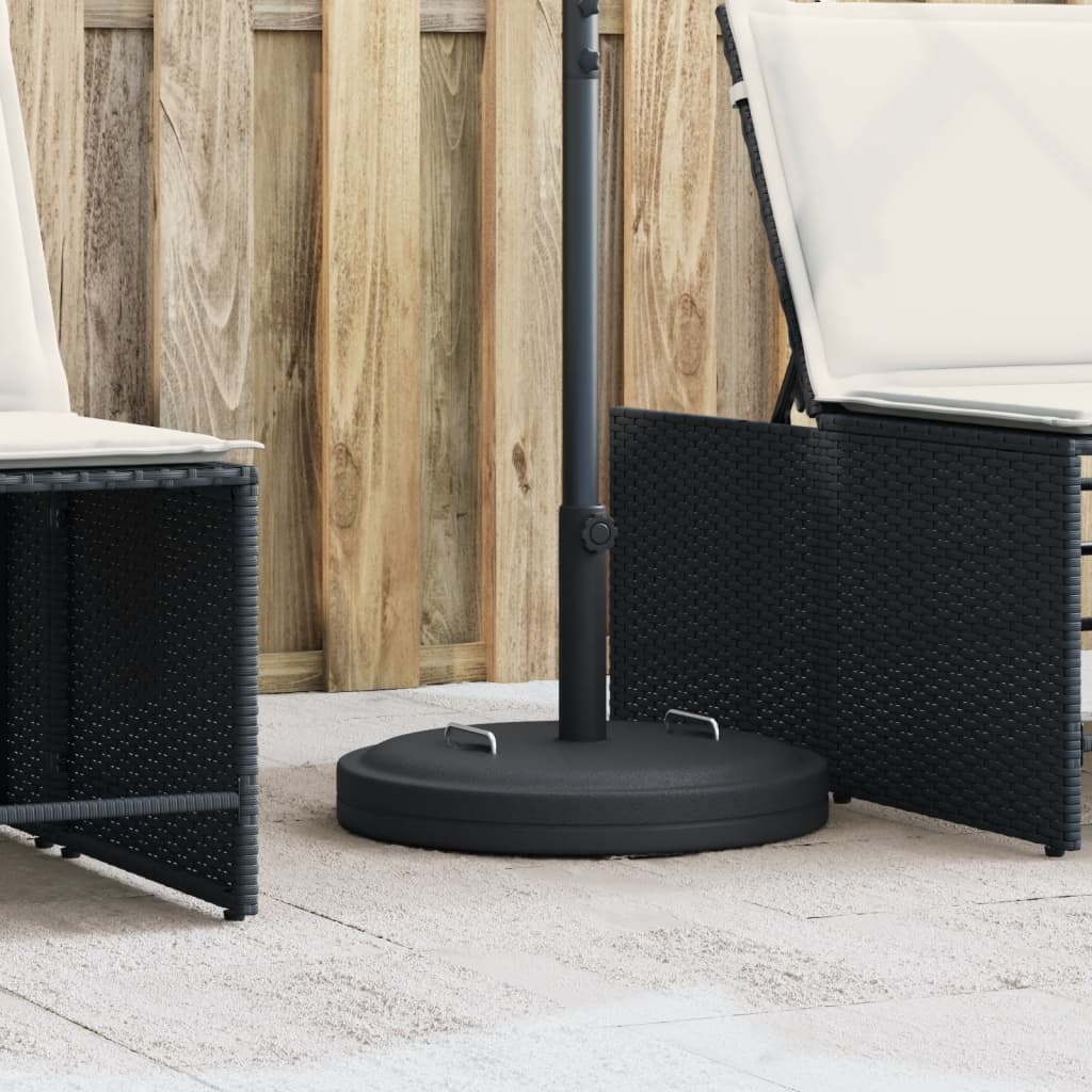 Pied de parasol VidaXL avec poignées pour mât de ø38 48 mm 25 kg rond