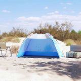 VidaXL tente de plage 2 personnes étanche à dégagement rapide bleu azur