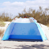 VidaXL tente de plage 2 personnes étanche à dégagement rapide bleu azur