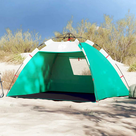 VidaXL tente de plage 2 personnes étanche à dégagement rapide vert d'eau