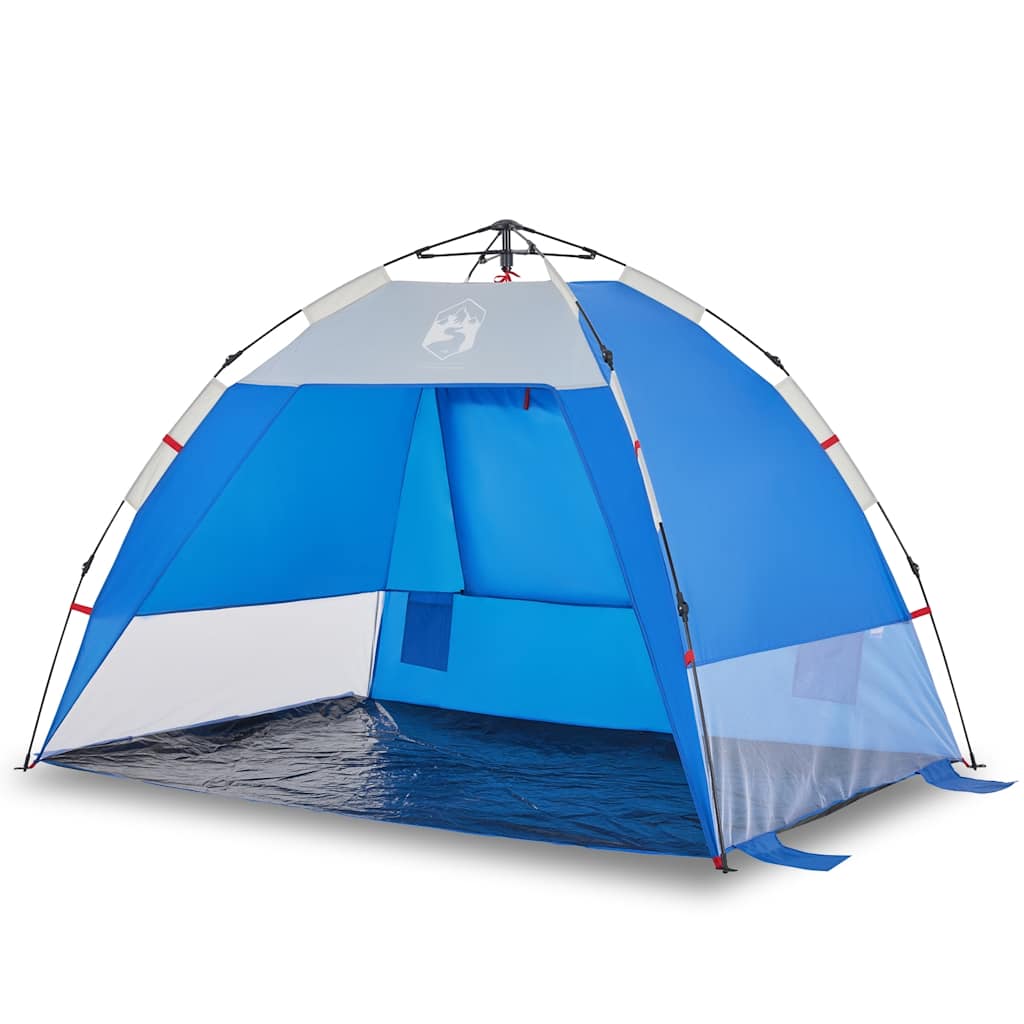 Vidaxl beach tent 2-person waterproof fast-release azure blue