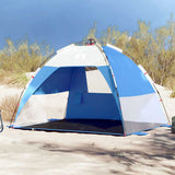 VidaXL tente de plage 2 personnes étanche à dégagement rapide bleu azur