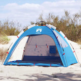 VidaXL tente de plage 2 personnes étanche à dégagement rapide bleu azur