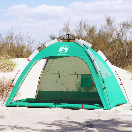 VidaXL tente de plage 2 personnes étanche à dégagement rapide vert d'eau