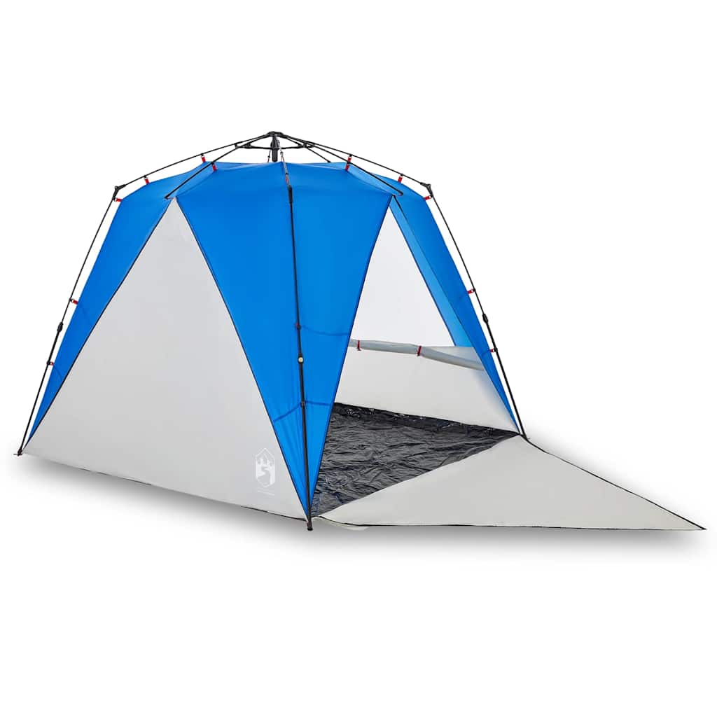 VidaXL tente de plage 4 personnes étanche à dégagement rapide bleu azur