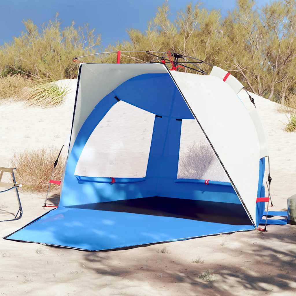 Vidaxl beach tent 2-person waterproof fast-release azure blue