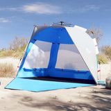 VidaXL tente de plage 3 personnes étanche à dégagement rapide bleu azur