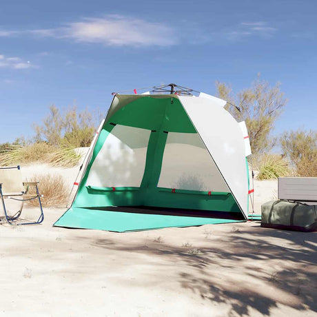 VidaXL tente de plage 3 personnes étanche à dégagement rapide vert d'eau