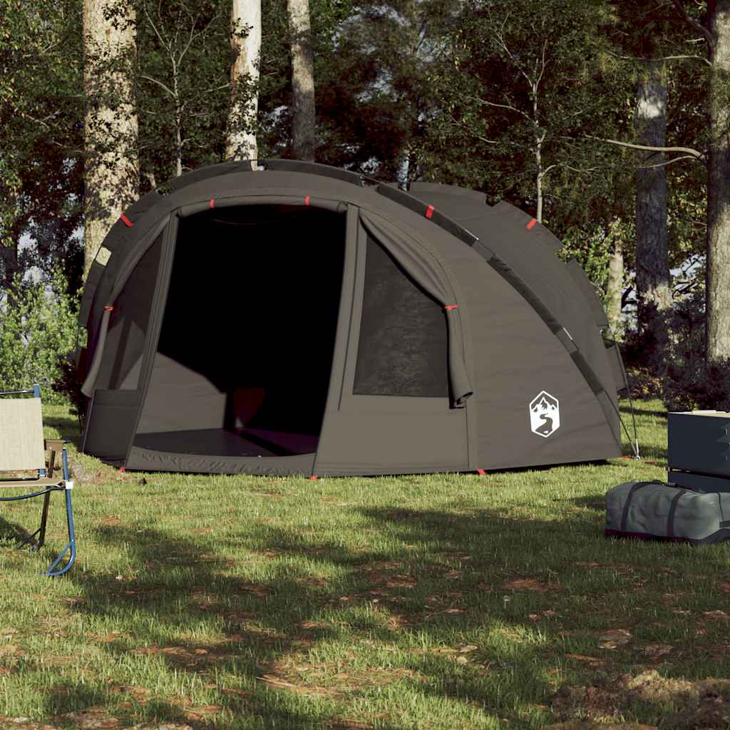 VidaXL tente de pêche 4 personnes imperméable marron