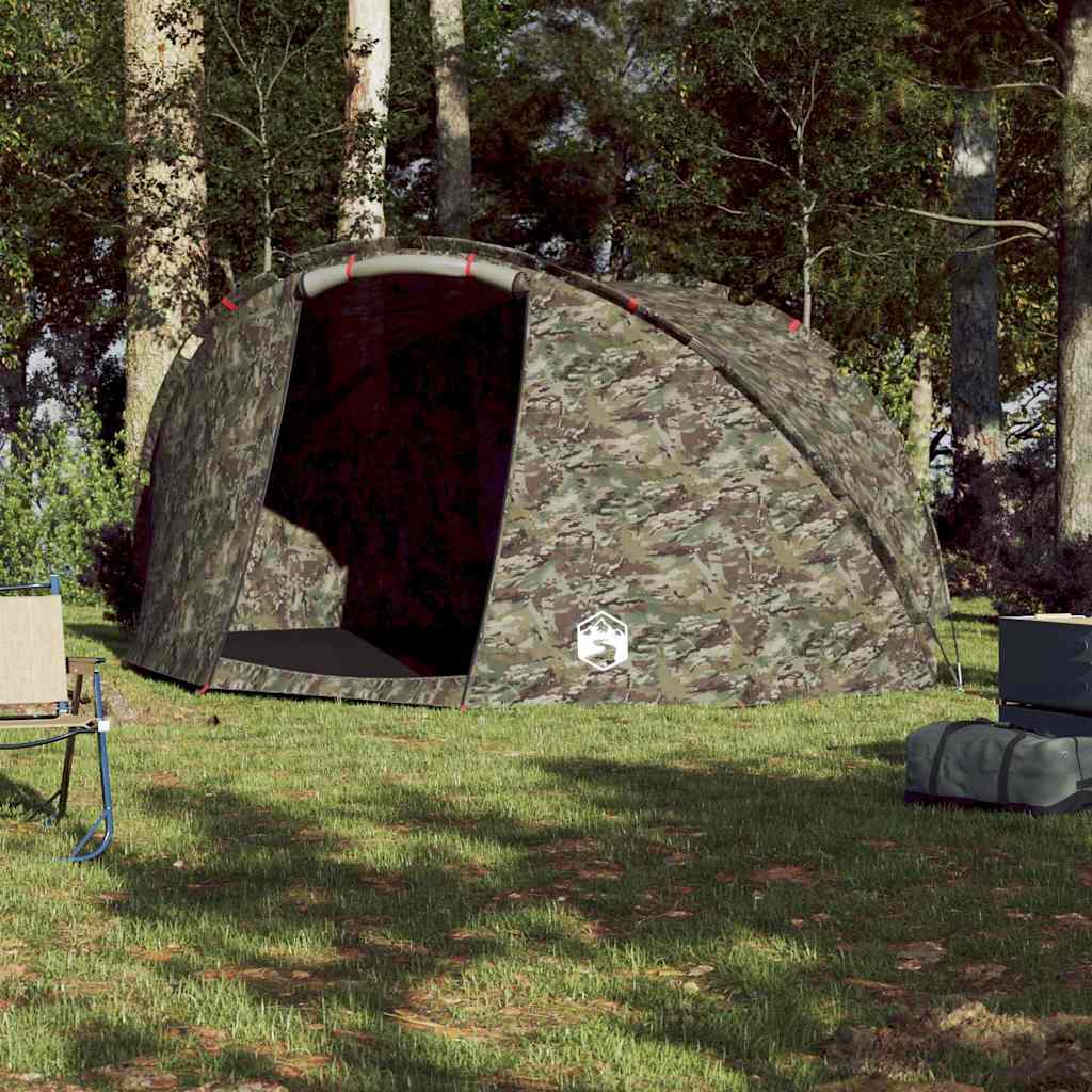 Tente de pêche VidaXL camouflage imperméable 5 personnes
