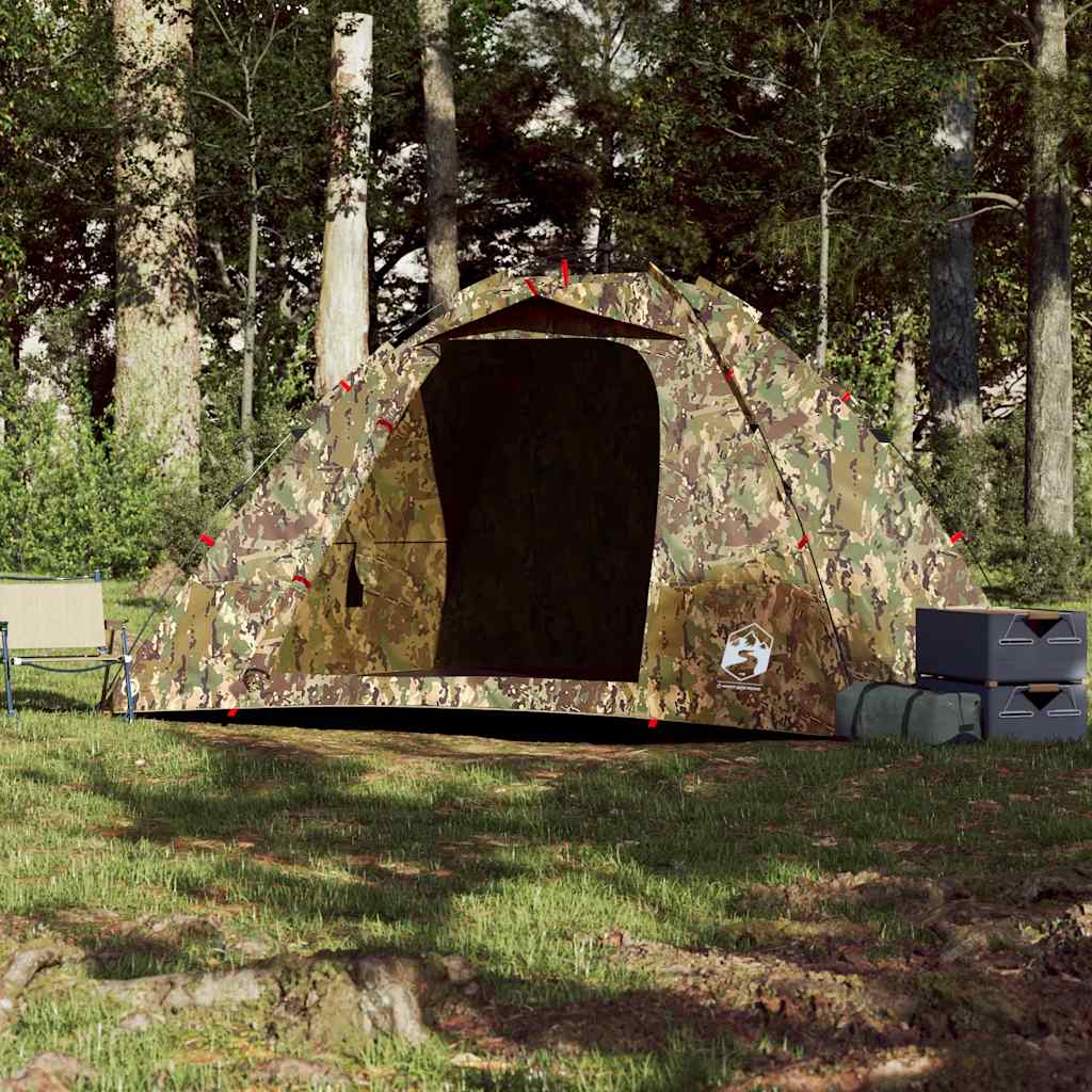 Tente Vidaxl camouflage à dégagement rapide 4 personnes