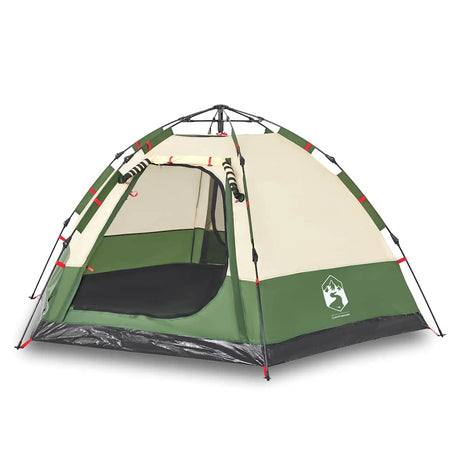 Tente de camping Vidaxl 4 personnes à dégagement rapide vert