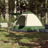 Tente de camping Vidaxl 4 personnes à dégagement rapide vert