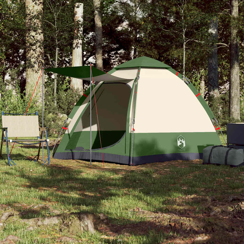 Vidaxl Camping Tenda Quick Release 4 persone Green