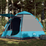 Tente de camping Vidaxl 4 personnes à dégagement rapide bleu