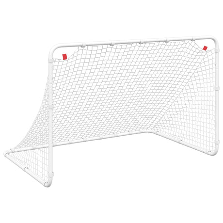 Vidaxx but de football blanc 122x81x81 cm acier