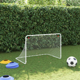 Vidaxl -Fußballtor 122x81x81 cm Stahlweiß