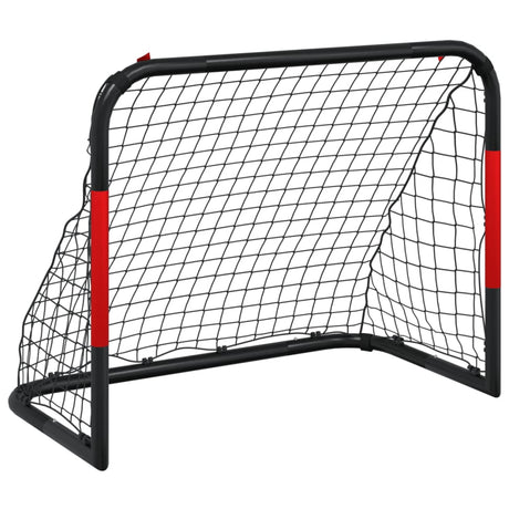 VidaXL but de football avec filet 90x48x71 cm acier rouge et noir