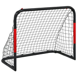 Vidaxl Futtballs Zil mat Net 90x48x71 cm Stahl rout a schwaarz