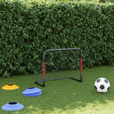 Vidaxl Futtballs Zil mat Net 90x48x71 cm Stahl rout a schwaarz