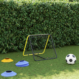 Vidaxl rebondeur de football double face réglable acier jaune et noir