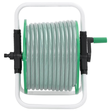 Vidaxl enrouleur de tuyau pour 45 m 1 2 tuyau autoportant acier vert