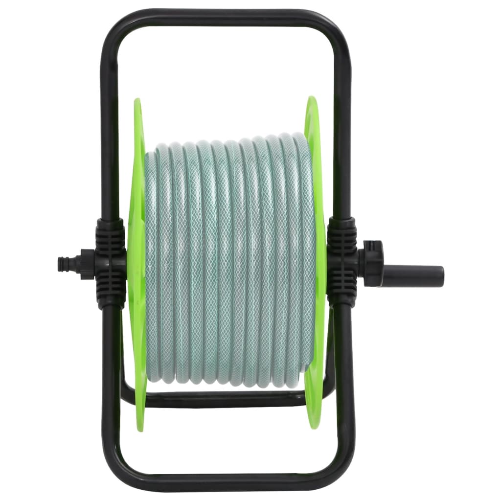 Vidaxl hose reel for 45 m 1 2 hose freestanding steel green