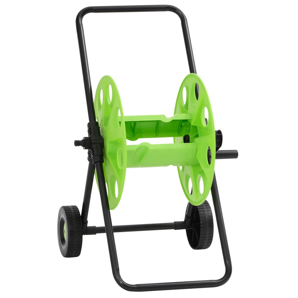 Vidaxl hose reel car for 60 m 1 2 hose steel green