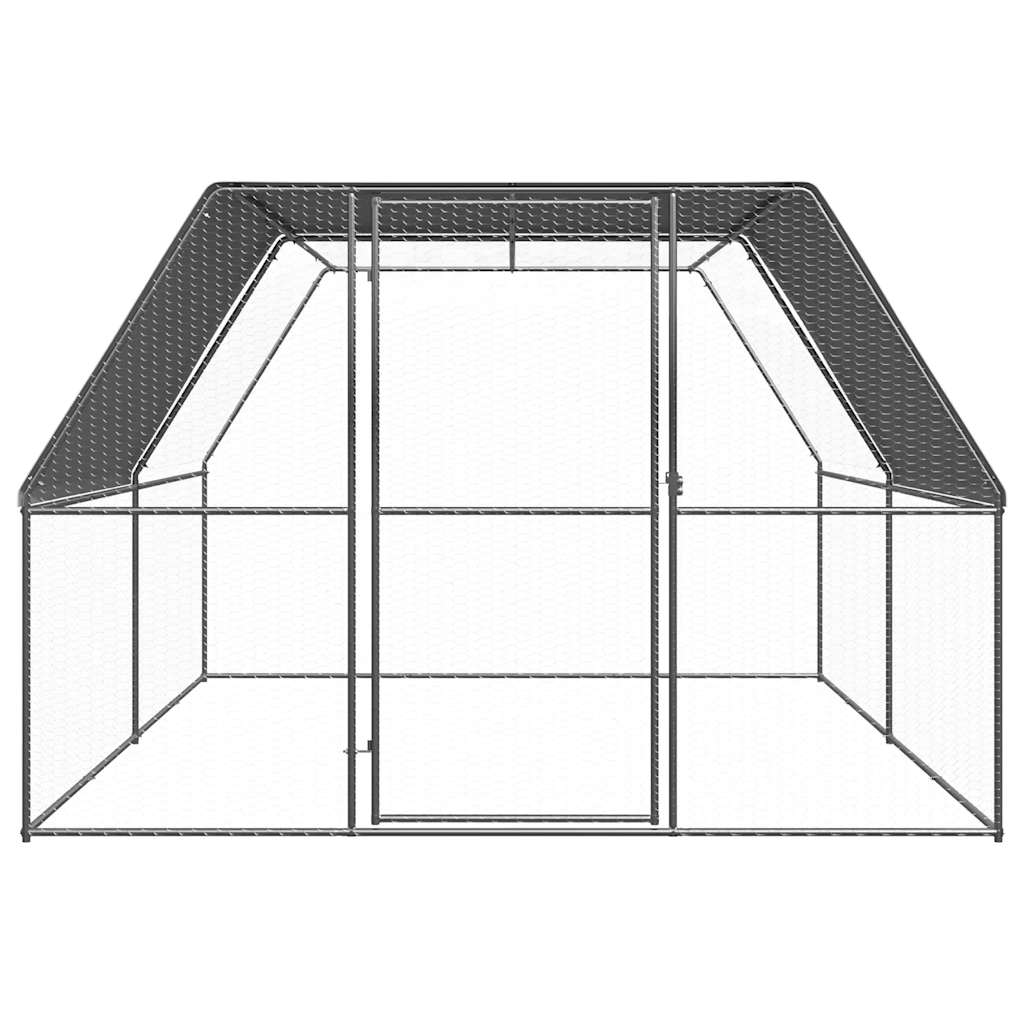 Vidaxl Chicken Coop 3x4x2 m Acciaio zincato