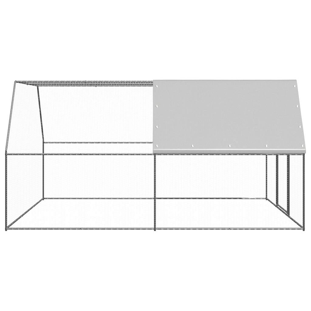 Vidaxl Chicken Coop 3x4x2 m Acciaio zincato