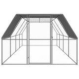 Vidaxl Chicken Coop 3x8x2 M Galvaniseret stål