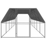 Vidaxl Poulet Coop 3x12x2 m galvaniséiert Stol