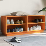 Vidaxx armoire à chaussures 110x34x45 cm bois de pin massif, marron lavé