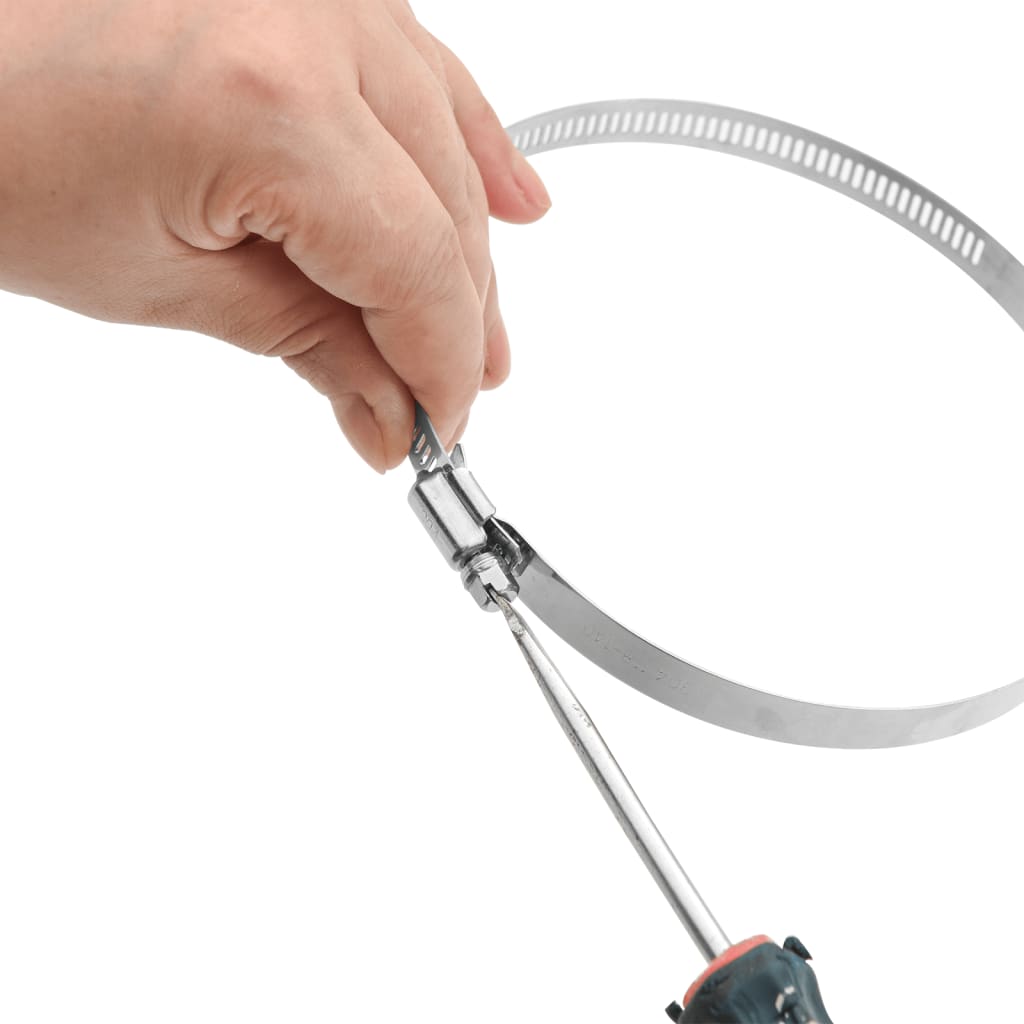 VidaXL colliers de serrage 6 pièces 91-165 mm acier inoxydable 304