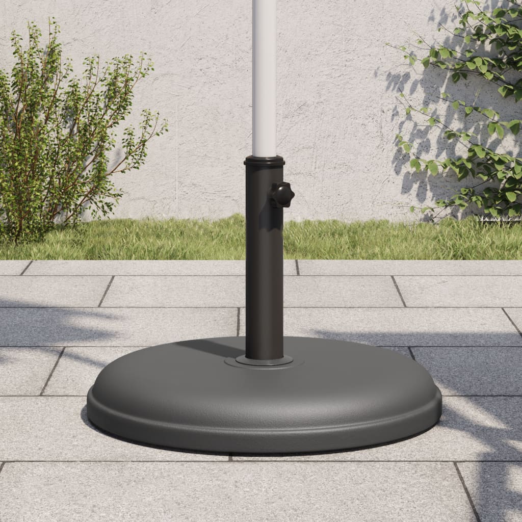 Pied de parasol Vidaxl pour mâts de ø32 35 38 mm 15 kg rond