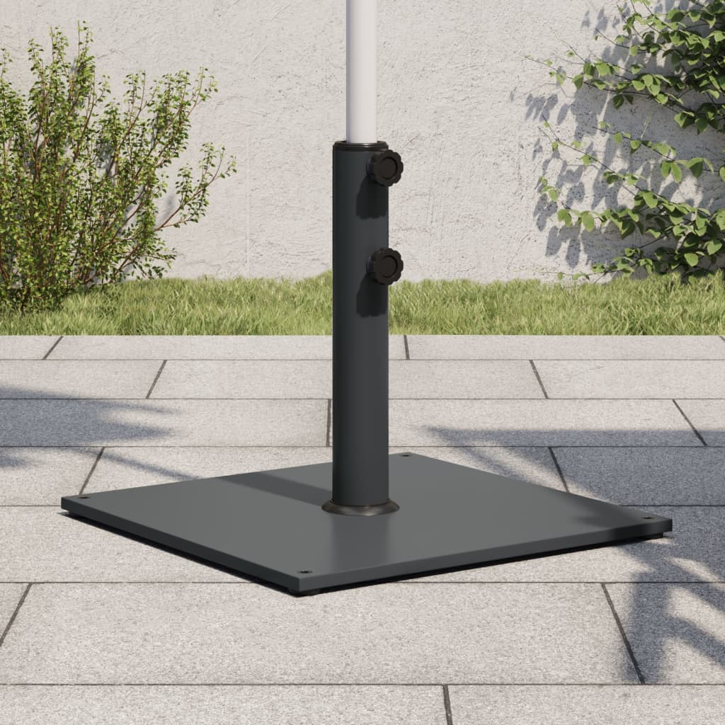 Pied de parasol Vidaxl pour mâts de ø32 38 48 mm carré de 17 kg